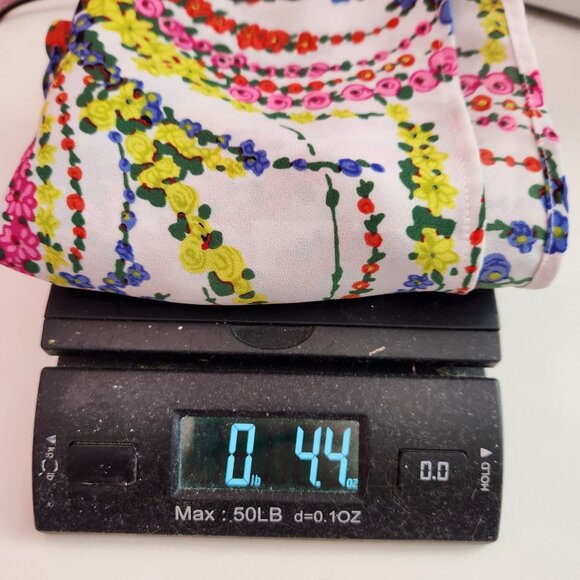 Talbots Multicolor Floral Print Blouse Size Medium Short Sleeve Spring Blouse - Picture 8 of 8